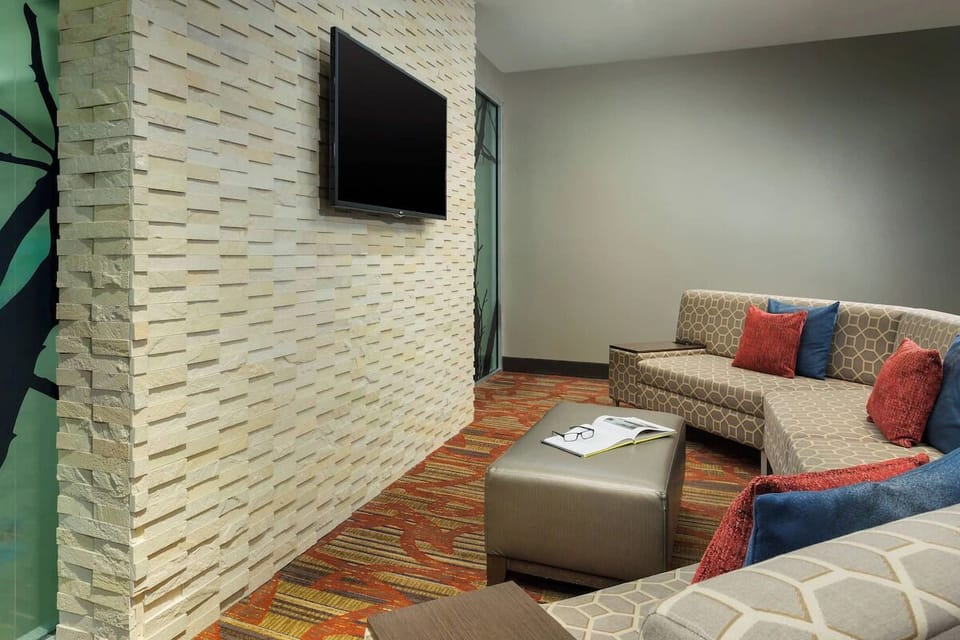 Kick back on plush sofas and watch your favorite shows.