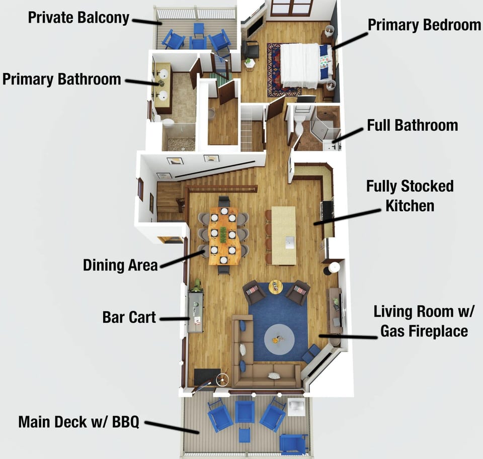 Upstairs layout