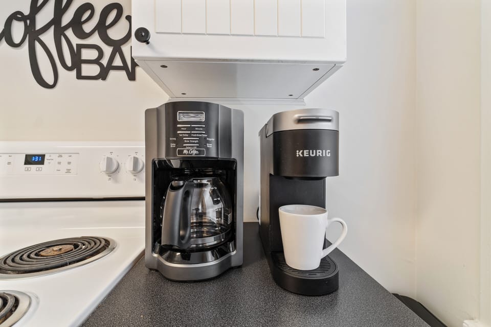 Start each morning off right and brew coffee your way - Keurig or Drip. 