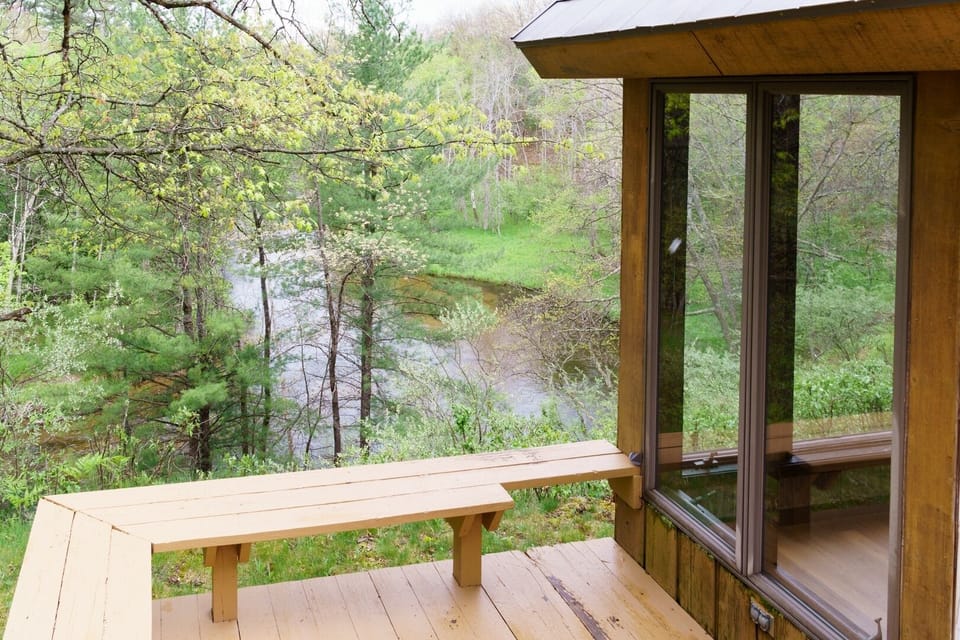 Deck overlooking the river