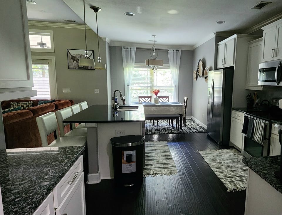 Kitchen with additional seating 