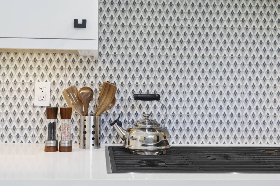 Kitchen Stove Top Utensils Shakers and Tea Kettle