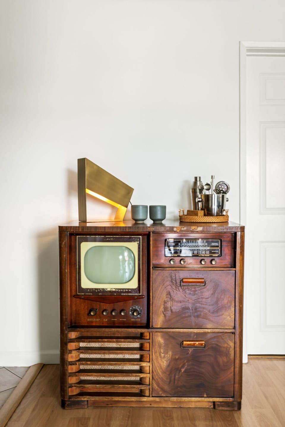 Elegant antique wall table offers a unique blend of style and function.