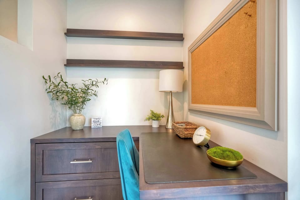 Bedroom with king bed, Smart TV, balcony, work station, and ensuite