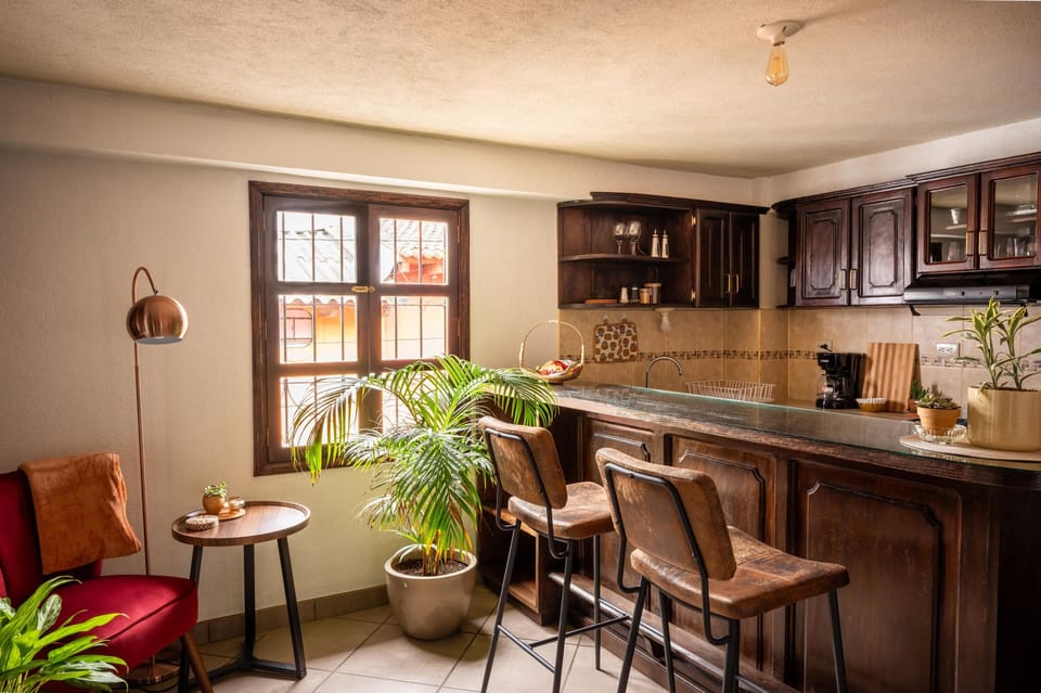 Kitchen counter and reading nook