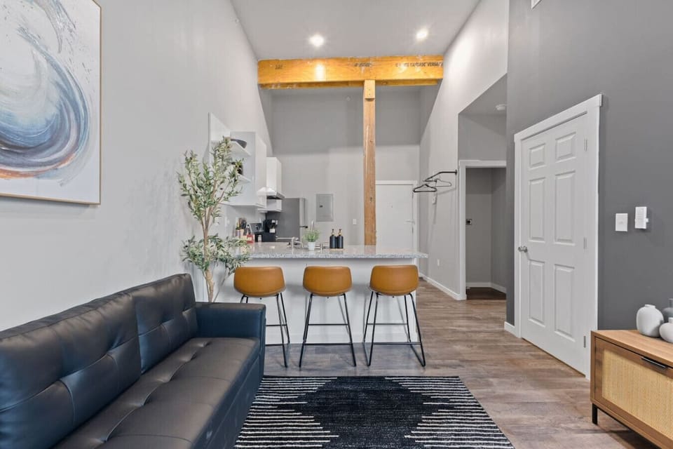 Gather around the kitchen island or the couch.