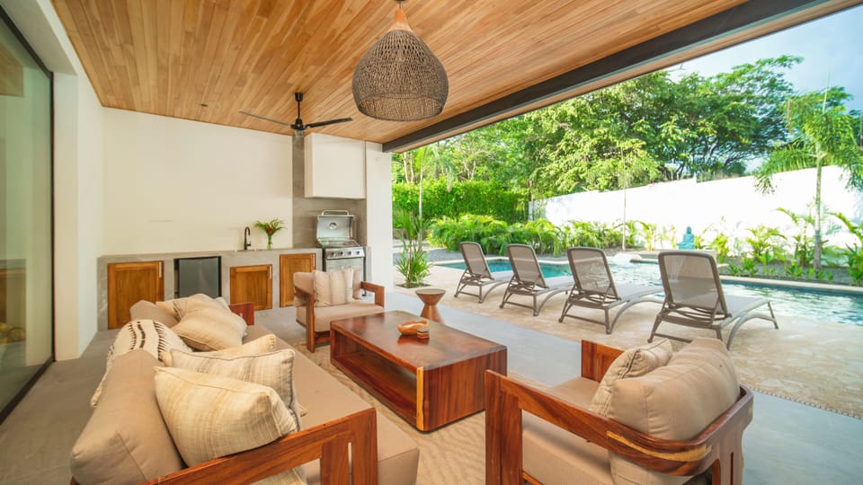 Outdoor BBQ and sitting area