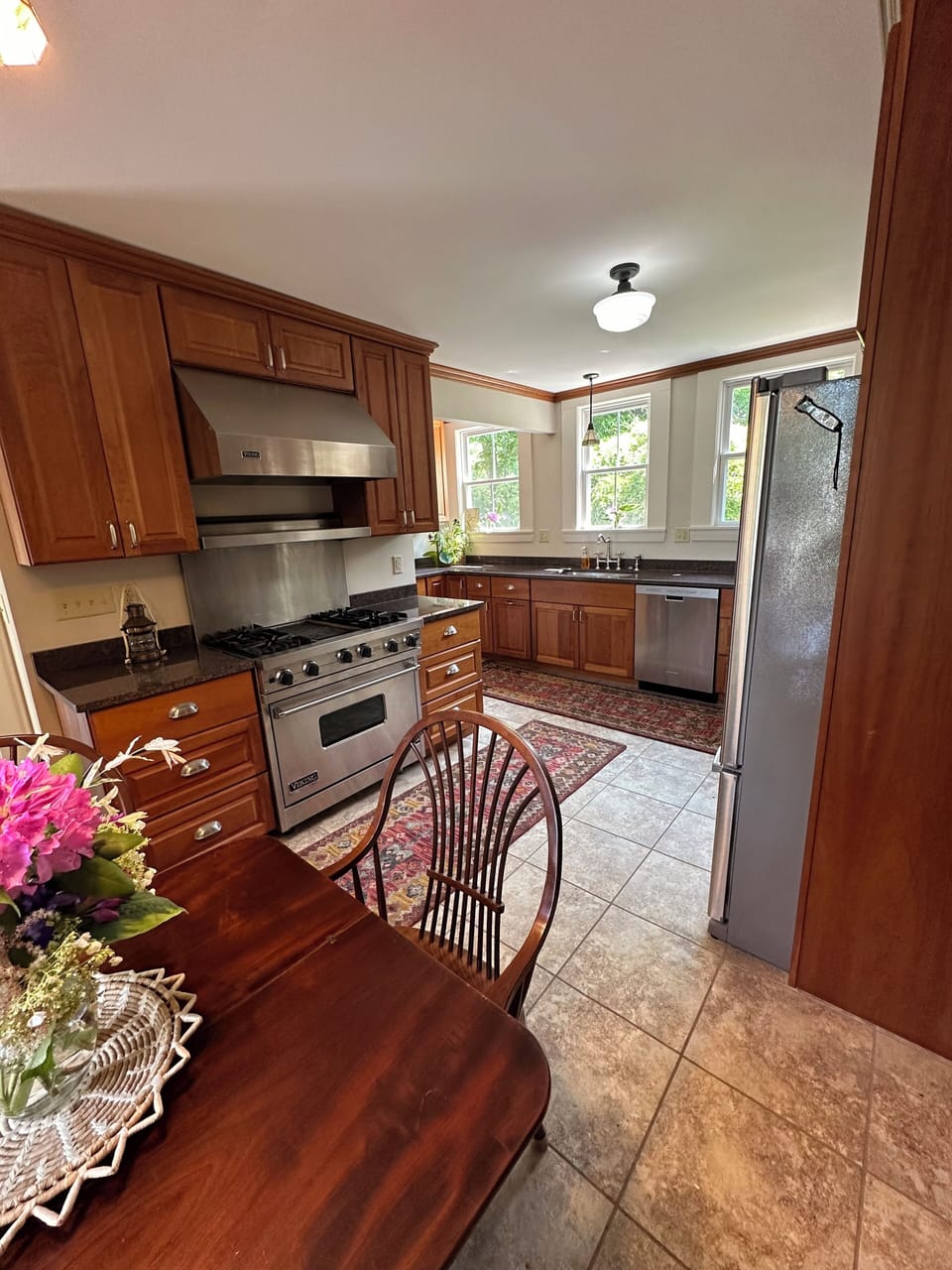 Fully stocked gourmet kitchen
