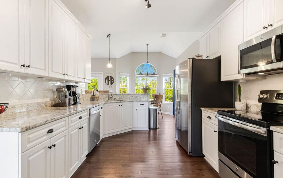 Kitchen with Keurig, & toaster oven
