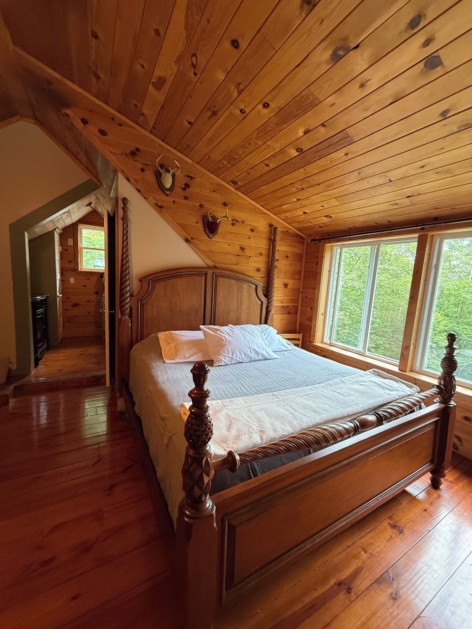 King size bed in loft master bedroom!