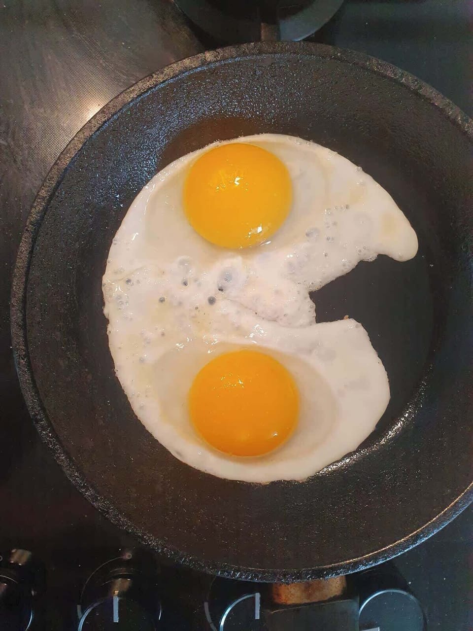 Duck and hen eggs available for self serve breakfast 