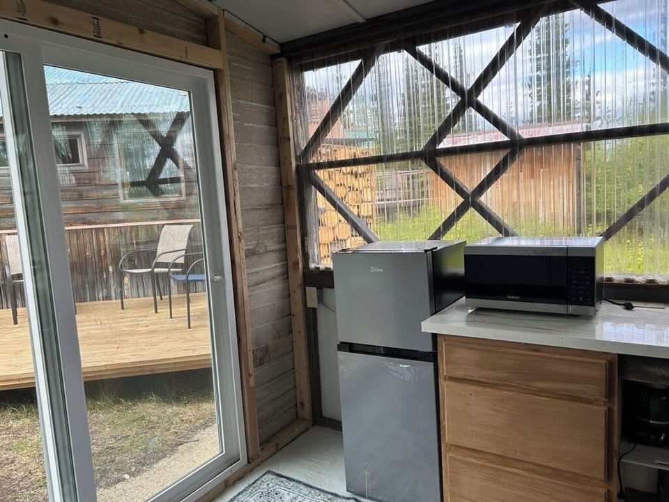 Air fryer microwave and fridge