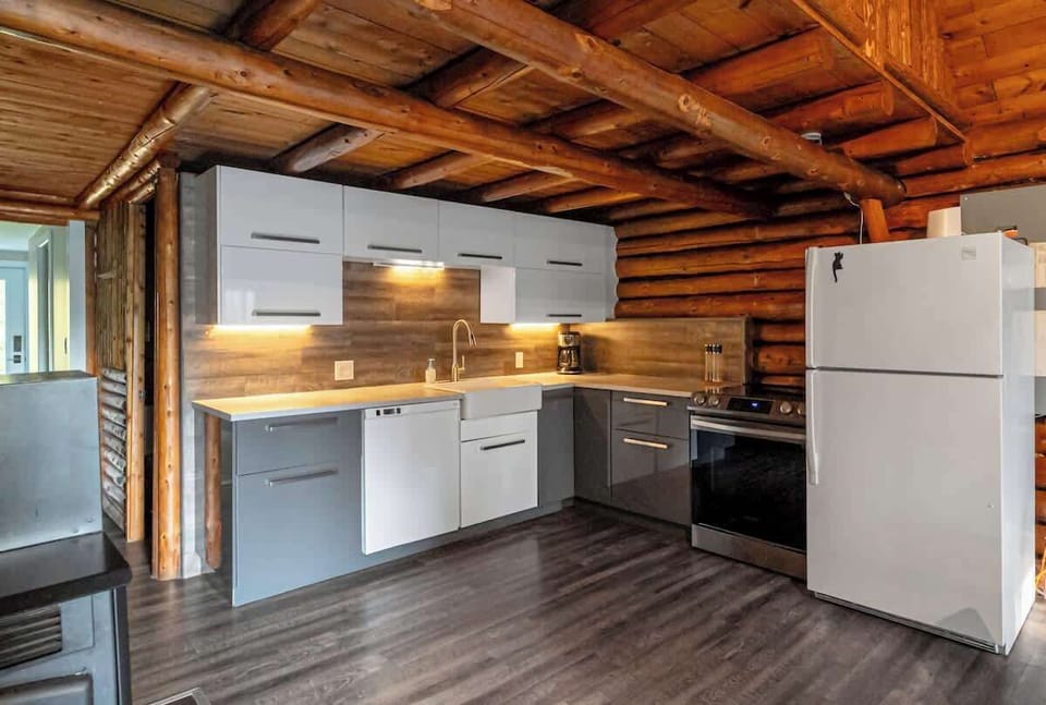 Spacious kitchen with all the essentials for cooking at home.