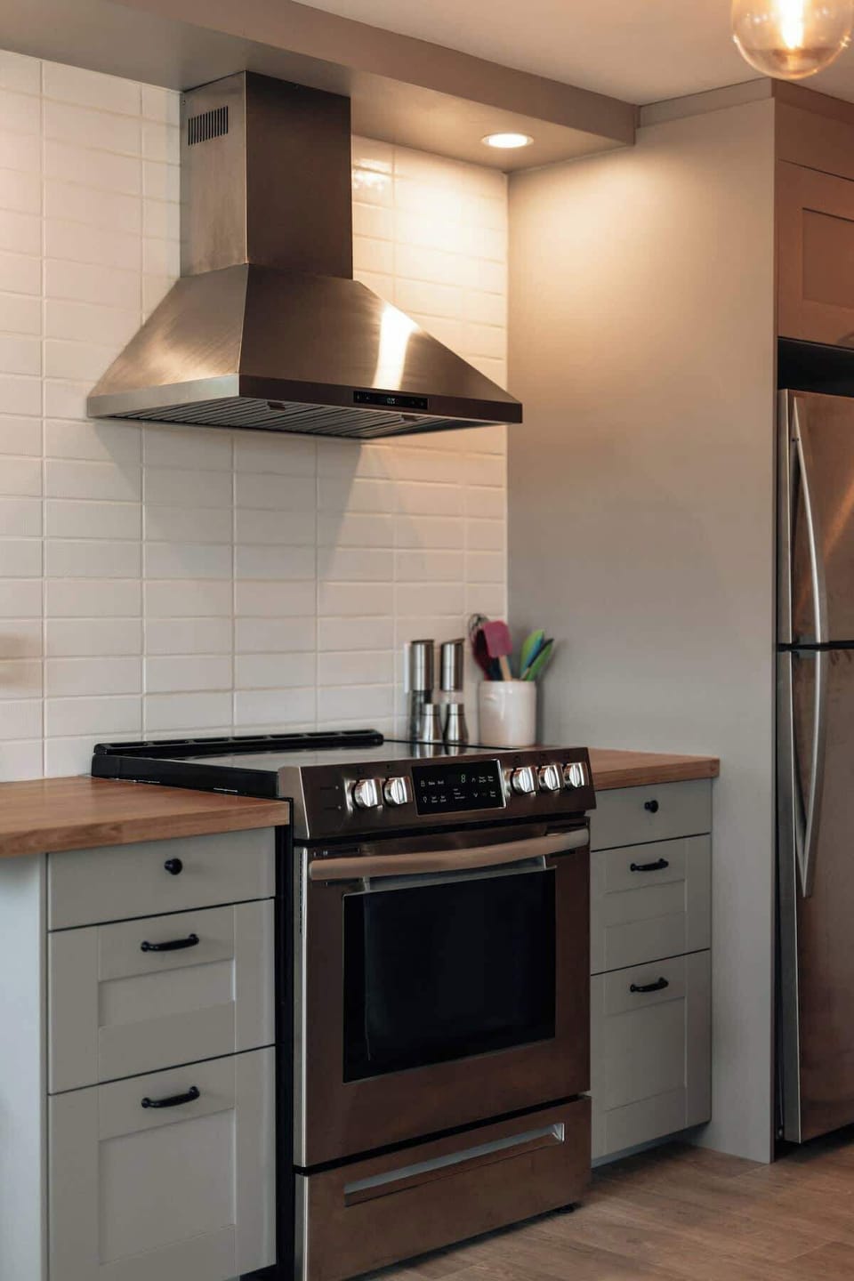 Spacious kitchen with high-end appliances, designed for easy meal preparation.