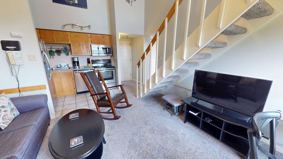 Furniture, Indoors, Living Room, House, Staircase