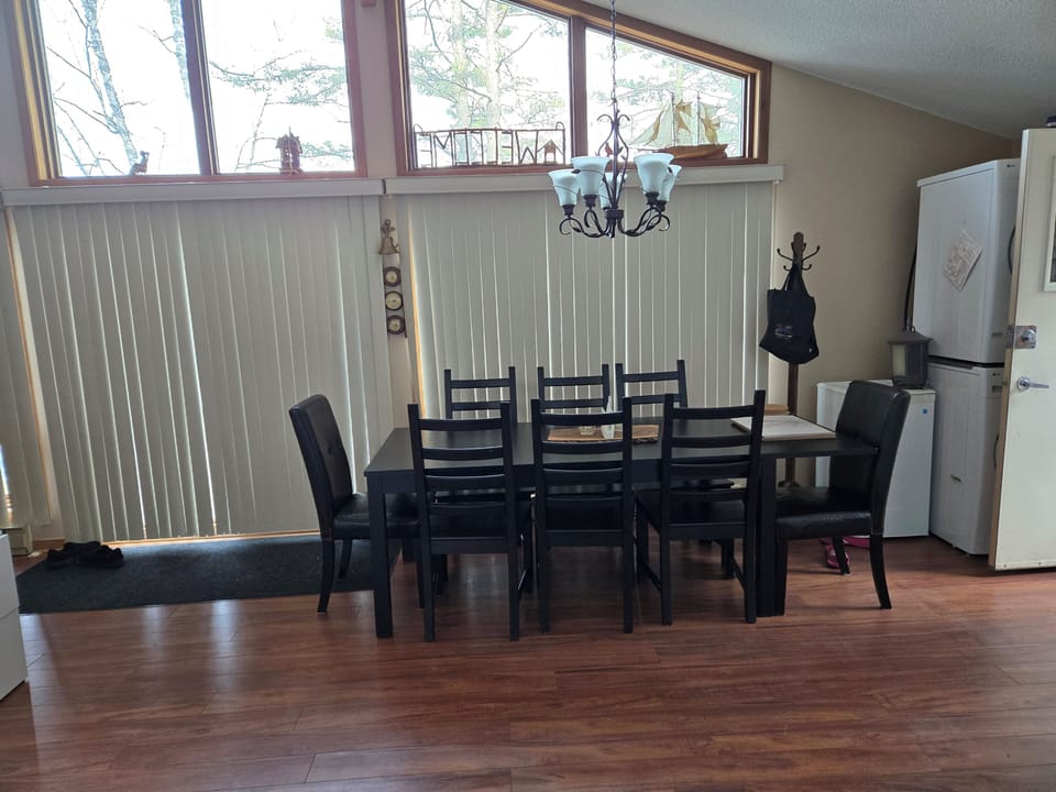 Large table for board games and enjoying meal times.