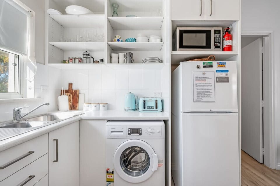 Prepare easy meals and holiday snacks in the fully equipped kitchen.
