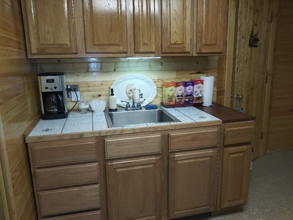Kitchen area with coffee maker