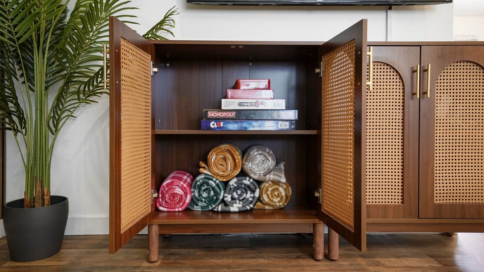 Extra blankets & board games ready