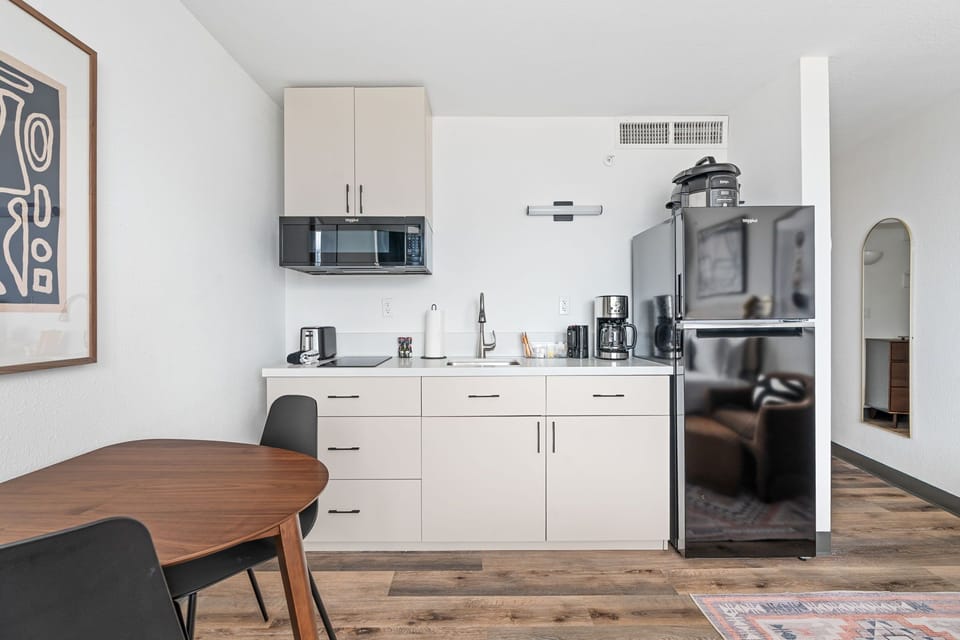 Cook up convenience in our kitchenette, stocked with the essentials.