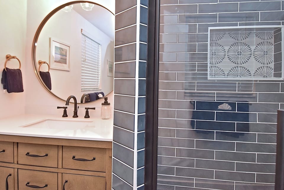 Updated master bathroom