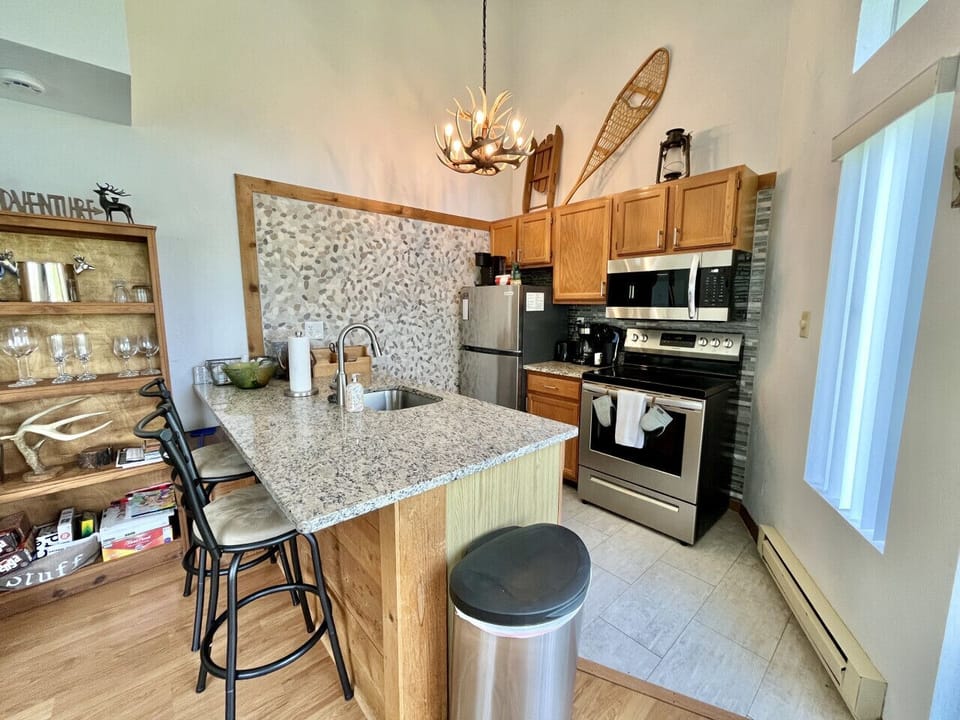 Cook up your favorites in the fully equipped kitchen