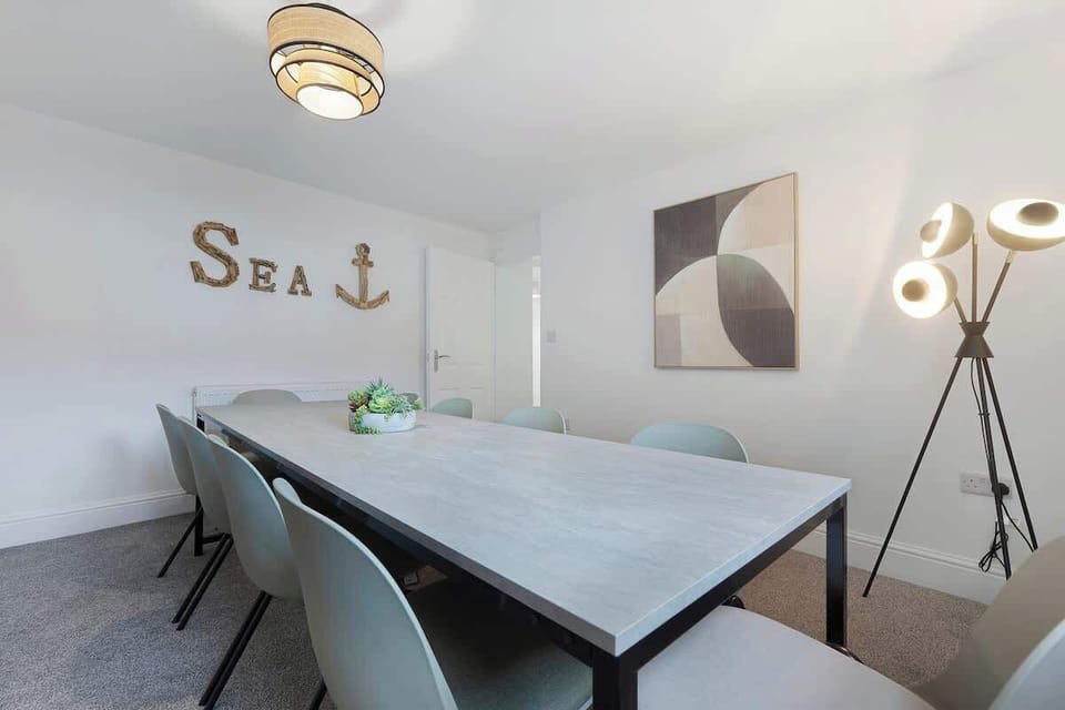 Spacious 10-seater dining table perfect for group meals and gatherings