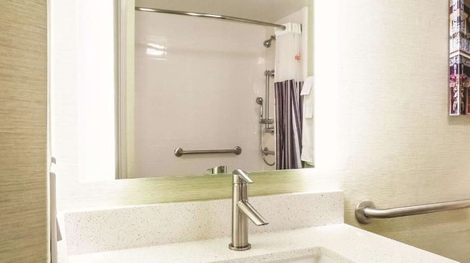 Refresh after adventures with a bright, spotless walk-in shower.