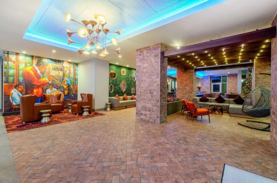 Relax in a vibrant, art-filled lobby made for lingering.