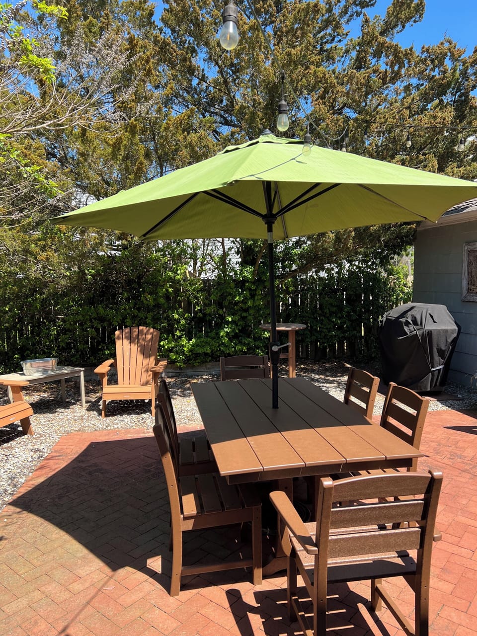 private yard, new Polywood furniture