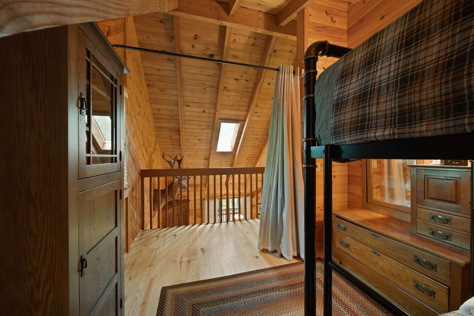 Bunk Nook in the Loft with Closable Curtain
