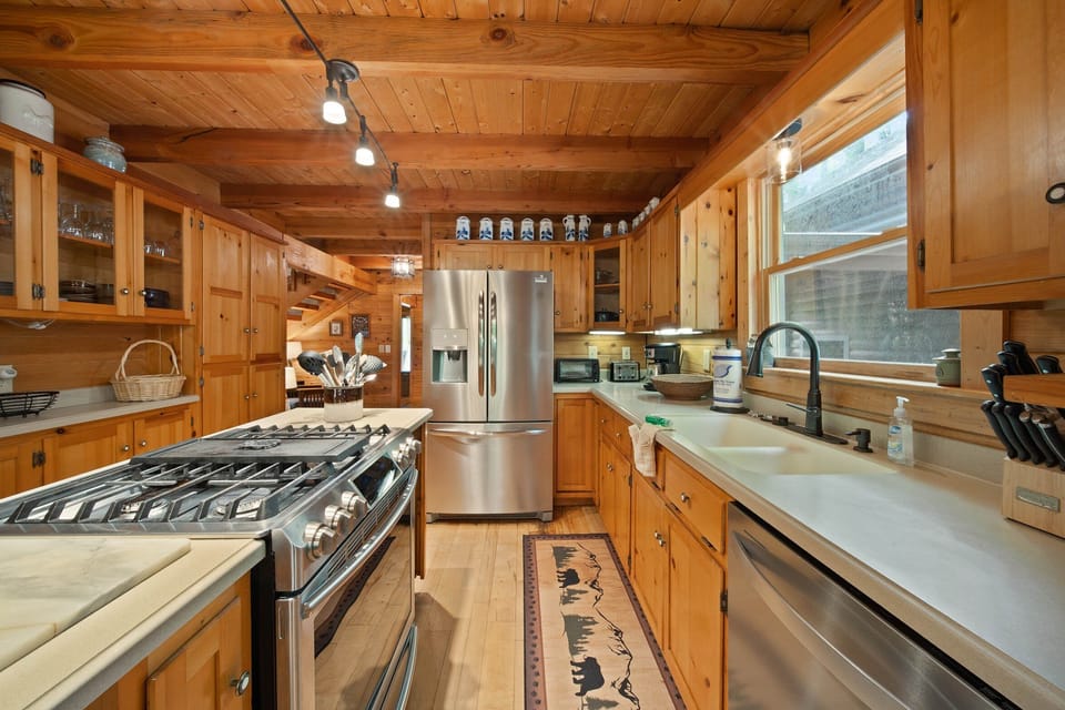 High End Stainless Appliances in the Spacious Kitchen