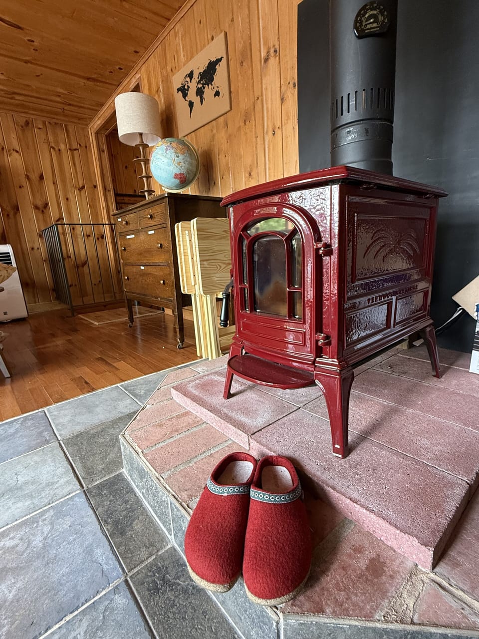 Fireplace for cool fall mornings