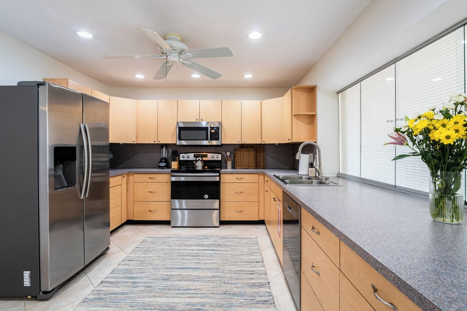 Modern equipment for the full equipped kitchen