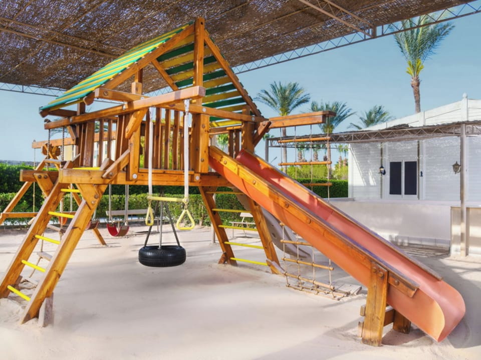 Let kids climb, swing, and laugh in shaded comfort.
