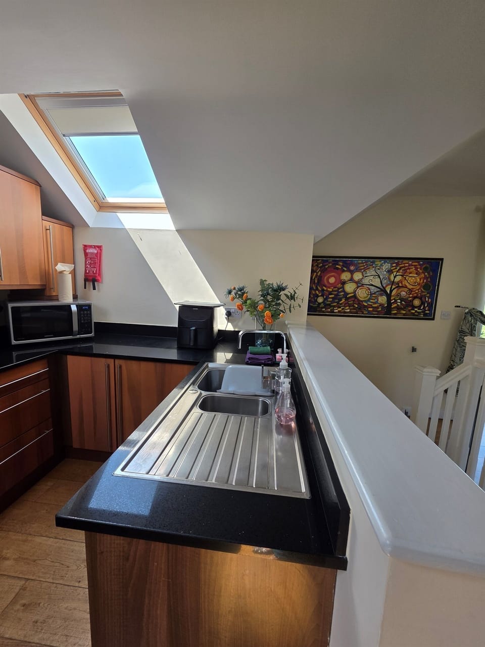 Washing up and cleaning station with double sink