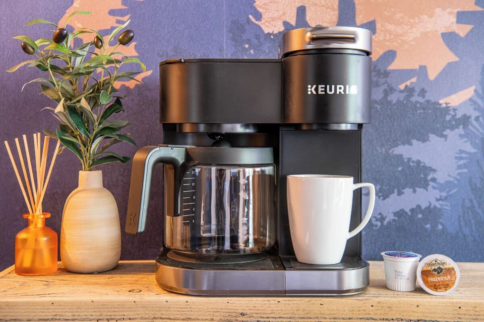 The Cozy Cub's coffee maker