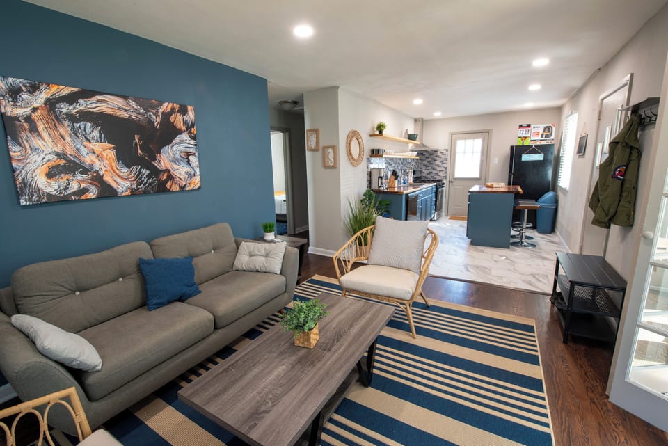 Open space living room and kitchen