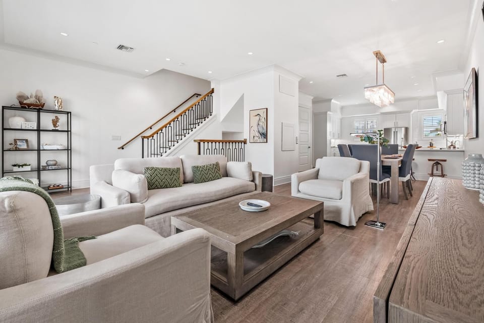 Open concept vacationing in coastal casual style