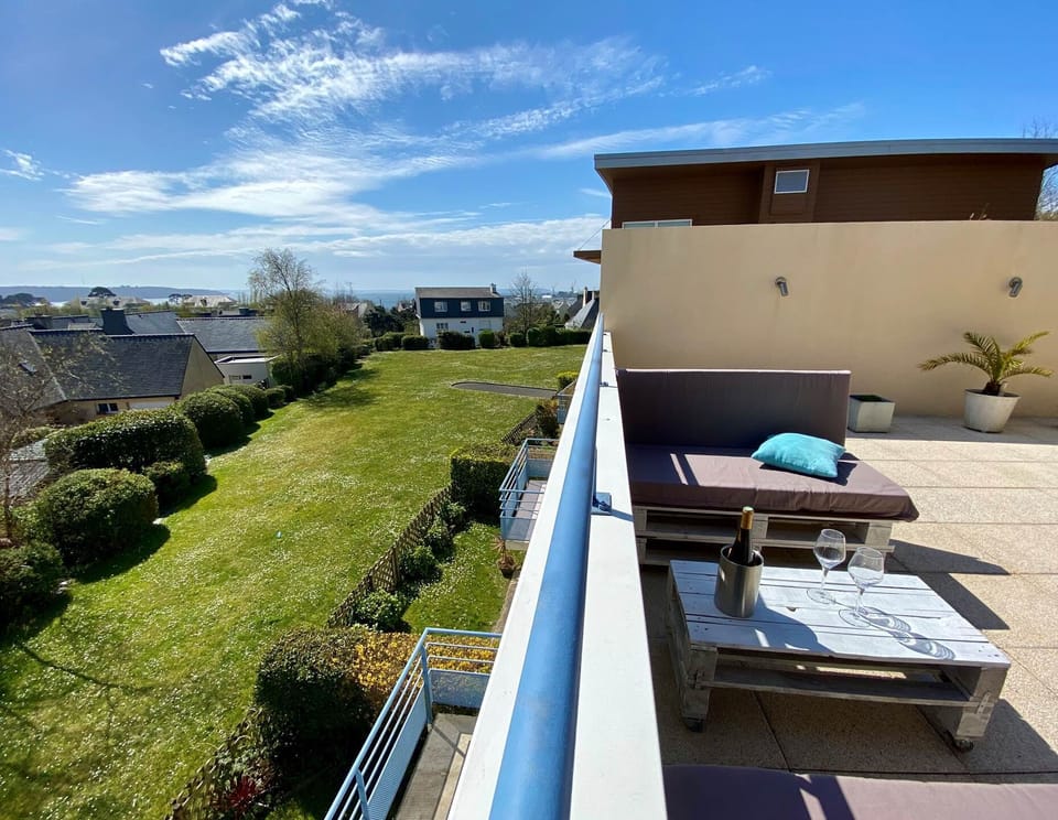 terrasse_Rooftop_plage moulin blanc_vacance_mer_finistere_pas cher_le relecq kerhuon_evea _location