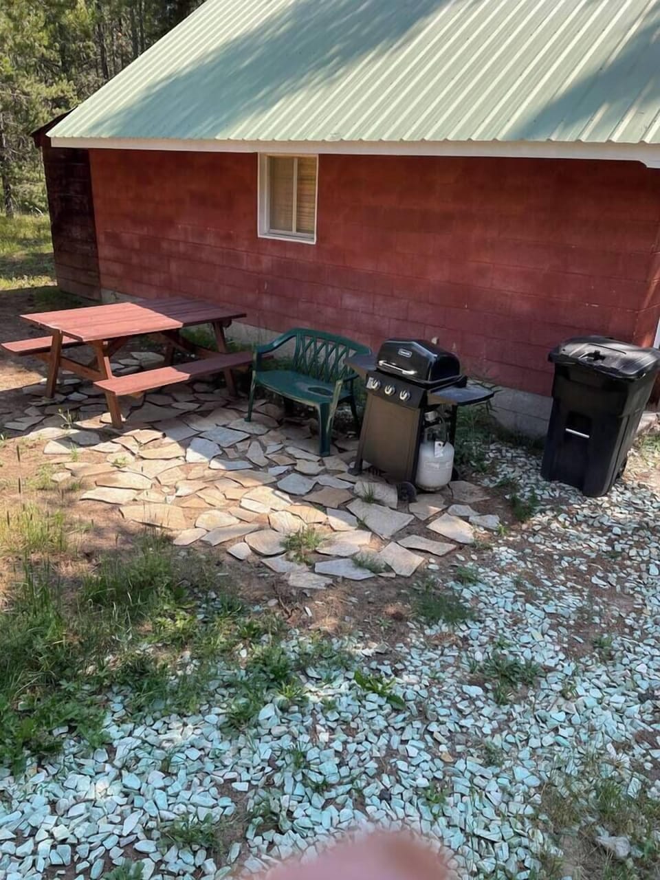 Barbeque and picnic in the yard 