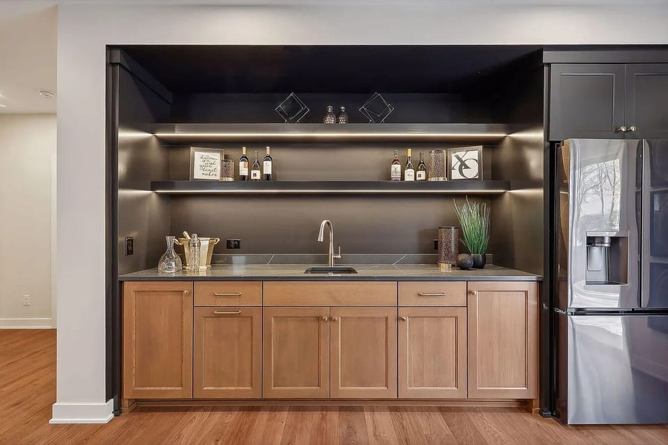 As staged during recent home purchase, see photos below for actual furnishings!