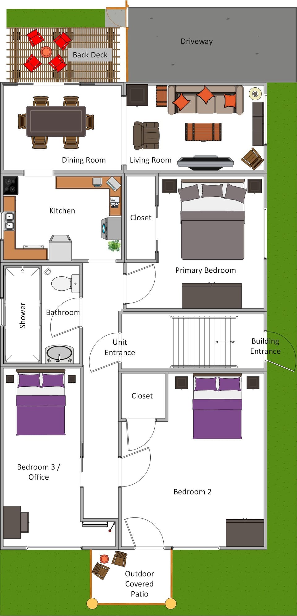 Floorplan to give you a basic idea of the suite's layout.