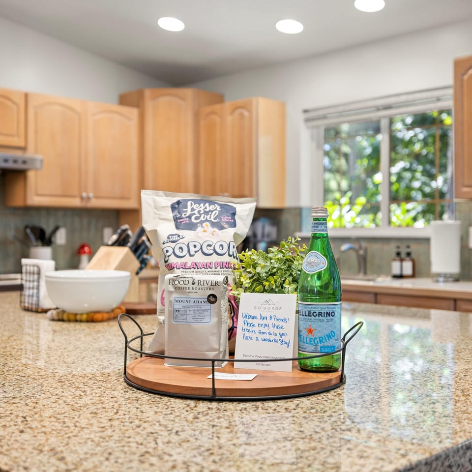 "Thank you for the welcome snacks!" Katheryn