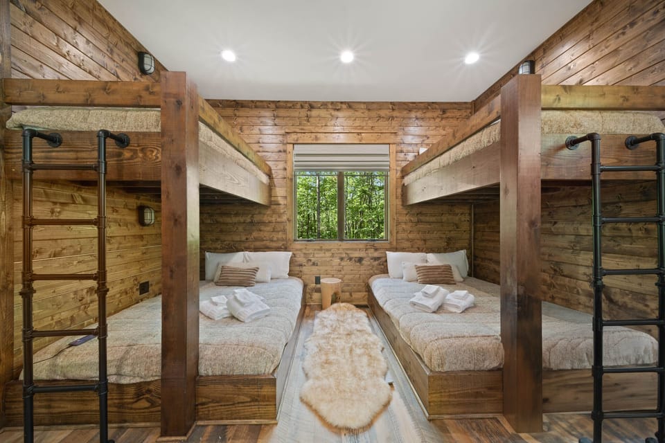 Two Twin-Over-Queen Bunk Beds