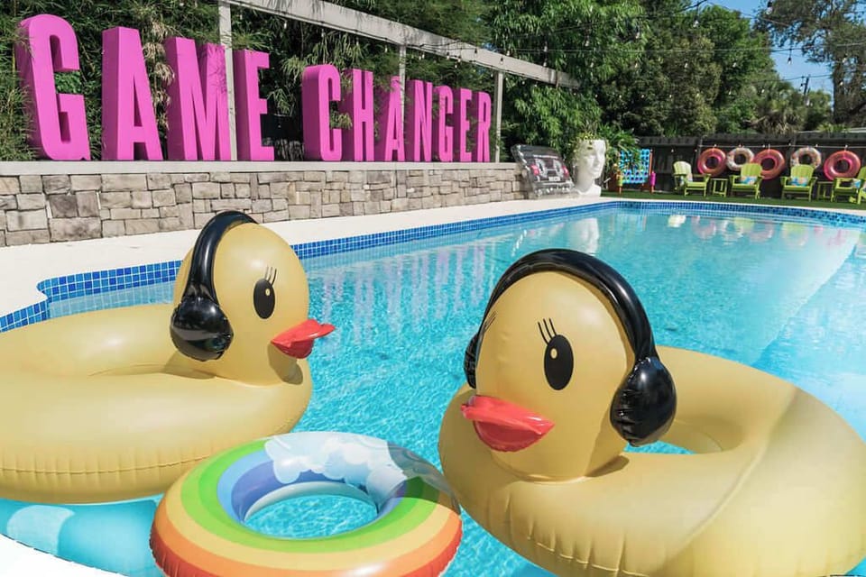 When the pool’s a game changer and the ducks are bigger than your expectations, you know this Airbnb hits all the right notes.