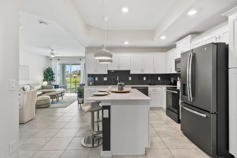 Open fully equipped kitchen