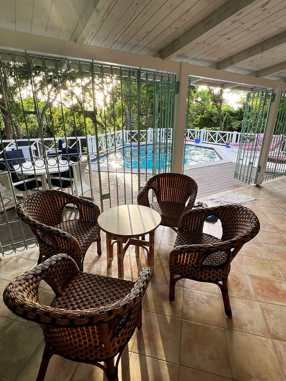 Foyer on looking the pool