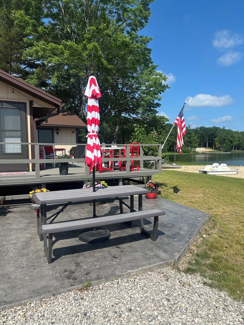 Side View- porch and yard