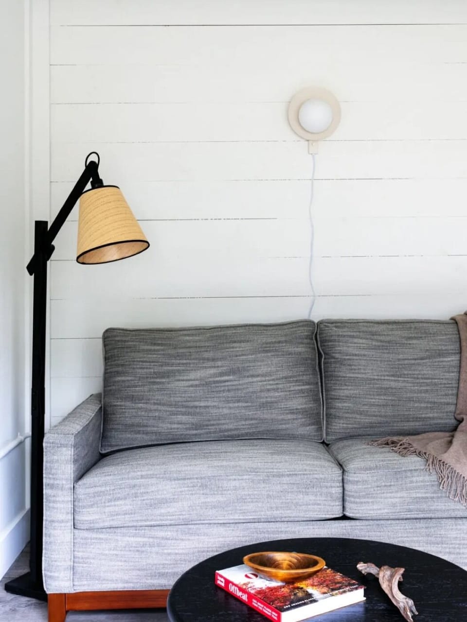 Lounge with a book and coffee in this stylish corner.